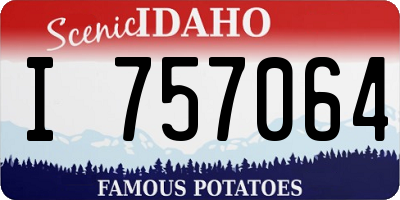 ID license plate I757064