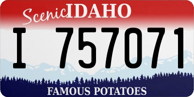 ID license plate I757071