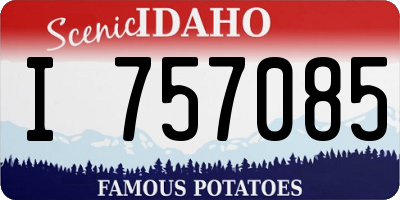 ID license plate I757085