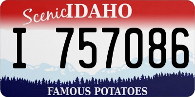 ID license plate I757086