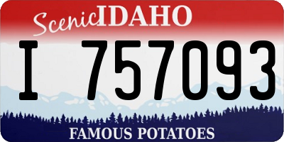 ID license plate I757093