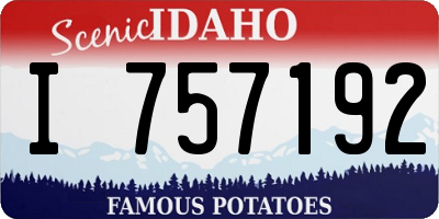 ID license plate I757192