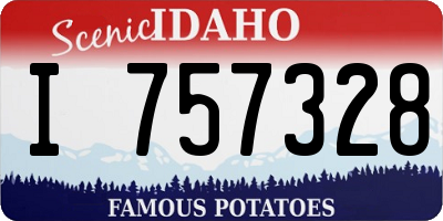 ID license plate I757328