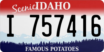 ID license plate I757416