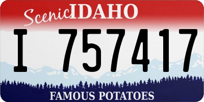 ID license plate I757417
