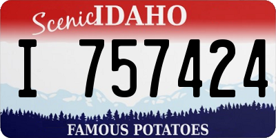 ID license plate I757424