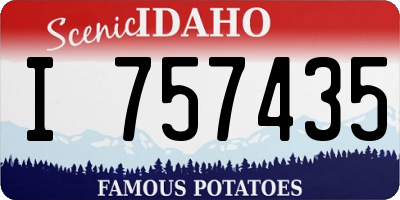 ID license plate I757435