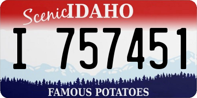 ID license plate I757451