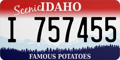 ID license plate I757455