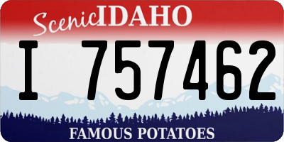 ID license plate I757462