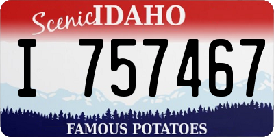 ID license plate I757467