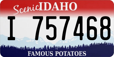ID license plate I757468
