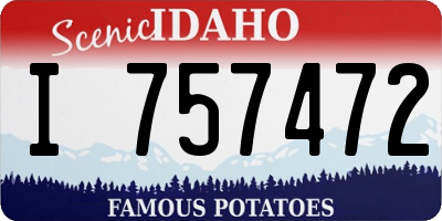 ID license plate I757472