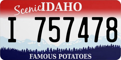 ID license plate I757478