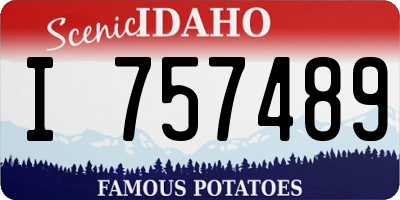 ID license plate I757489