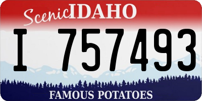 ID license plate I757493