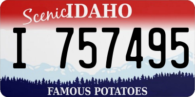 ID license plate I757495