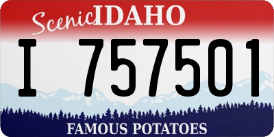 ID license plate I757501