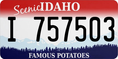 ID license plate I757503