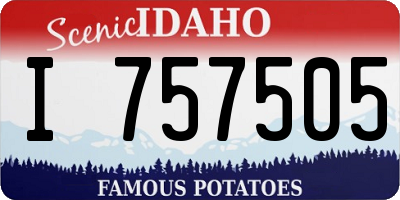 ID license plate I757505