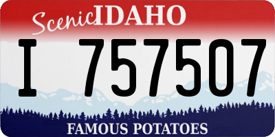 ID license plate I757507