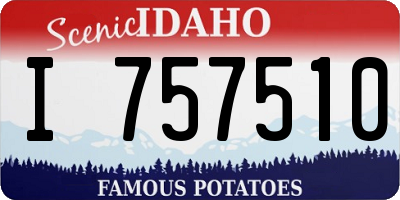 ID license plate I757510