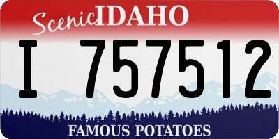 ID license plate I757512