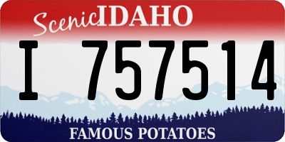 ID license plate I757514