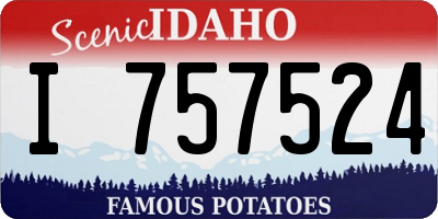 ID license plate I757524