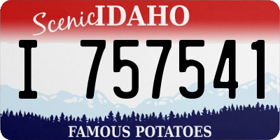 ID license plate I757541