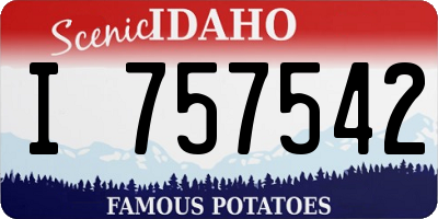 ID license plate I757542