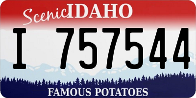 ID license plate I757544