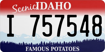 ID license plate I757548
