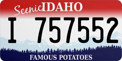 ID license plate I757552