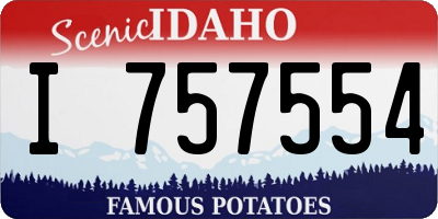 ID license plate I757554