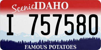 ID license plate I757580