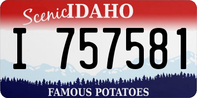 ID license plate I757581