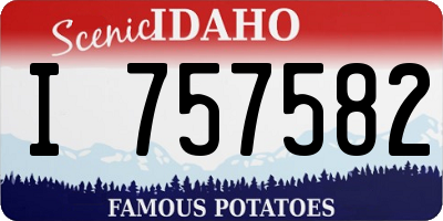 ID license plate I757582