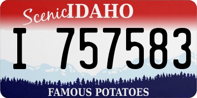 ID license plate I757583