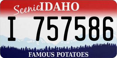 ID license plate I757586