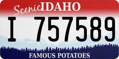 ID license plate I757589