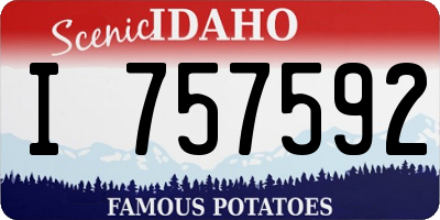 ID license plate I757592