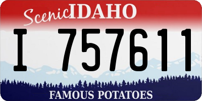 ID license plate I757611