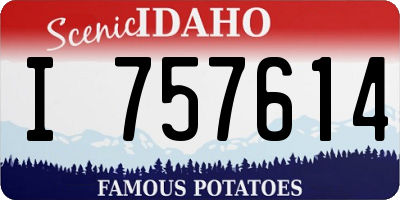 ID license plate I757614