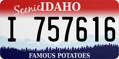 ID license plate I757616
