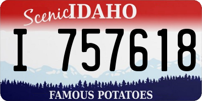 ID license plate I757618