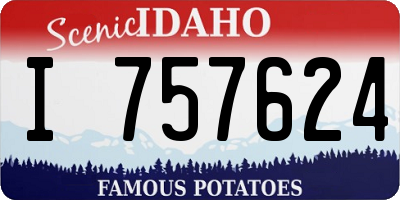 ID license plate I757624