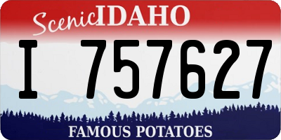 ID license plate I757627