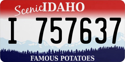 ID license plate I757637