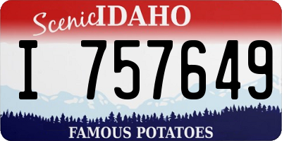 ID license plate I757649